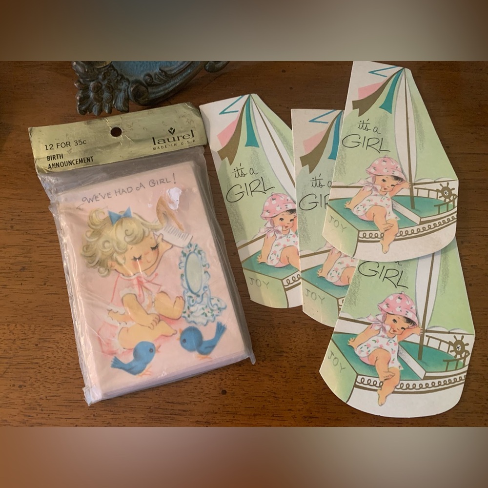 Baby Girl Announcements 16 cards